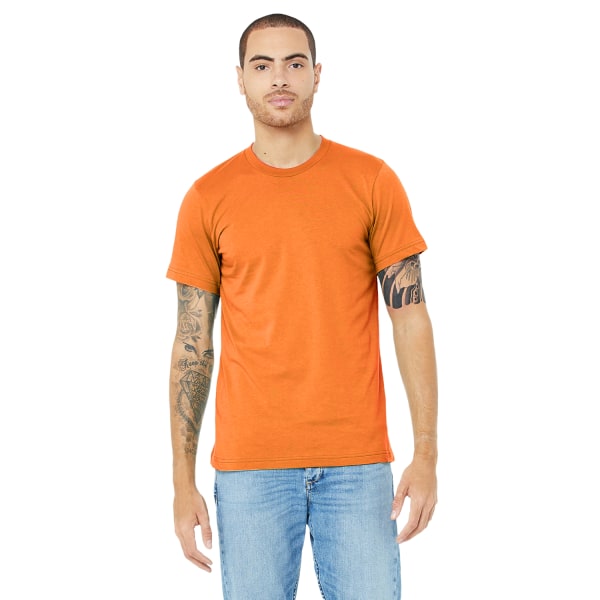 Canvas unisex jersey T-shirt med rund hals / kortärmad herr T-Sh Orange M