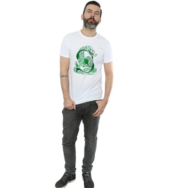 Harry Potter Herr Slytherin Orm T-Shirt L Vit White L
