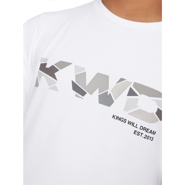 Kings Will Dream Boys Fracture Reflective Detail T-Shirt 11-12 Optic White/Grey 11-12 Years