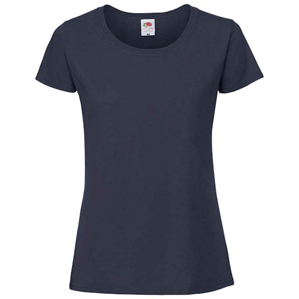 Fruit Of The Loom Dam/Damer Iconic Ringspun Bomull T-shirt Deep Navy XS