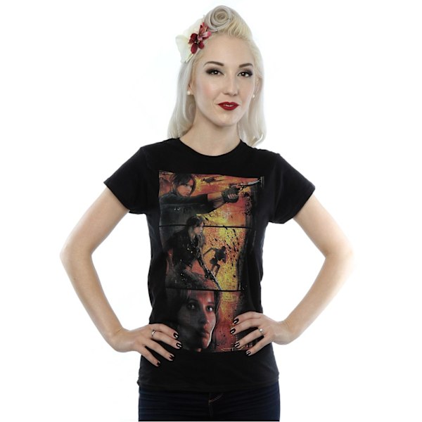 Star Wars Dam/Damer Rogue One Jyn Comic Strip Bomull T-shirt Black XL