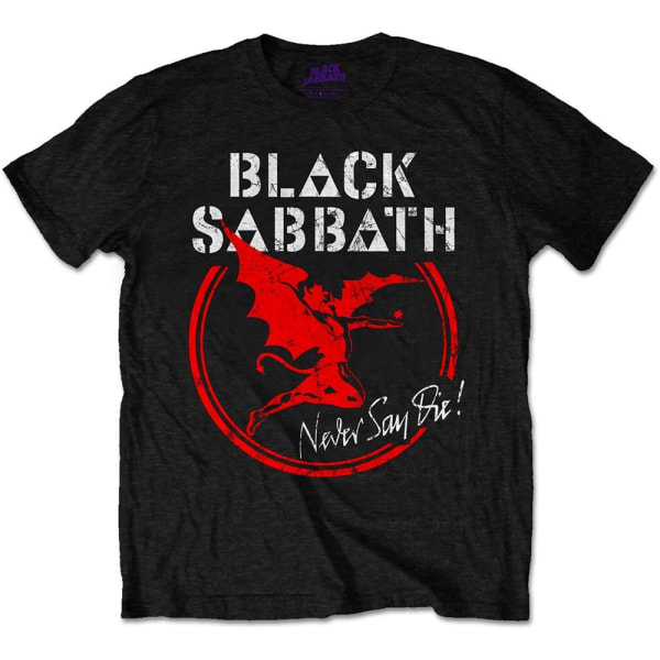 Svart Sabbath Unisex Vuxen Never Say Die T-shirt L Svart Black L