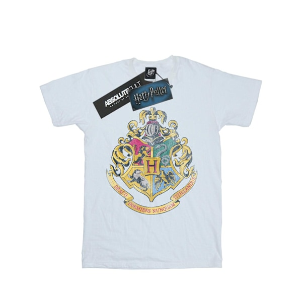 Harry Potter Dam/Damer Hogwarts Hus Bomull Boyfriend T-Shirt XXL Vit White XXL