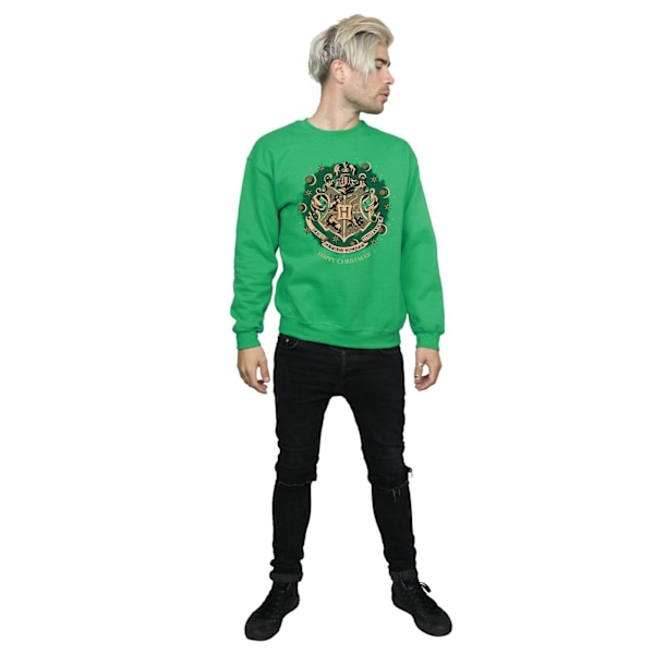 Harry Potter Julkrans Sweatshirt för Herr L Irländsk Grön Irish Green L