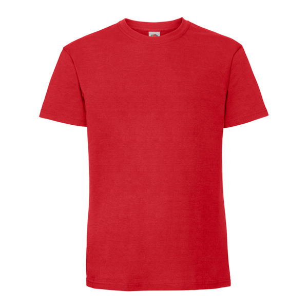 Fruit Of The Loom Herr Iconic Premium Ringspunnen T-shirt i bomull 3 Red 3XL