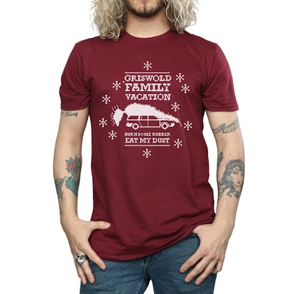 National Lampoon's Christmas Vacation Herr Eat My Dust T-shirt Burgundy L