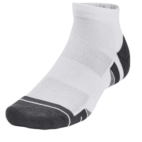 Under Armour Unisex Vuxen Performance Tech Ankelstrumpor (3-pack) White 4 UK-7.5 UK