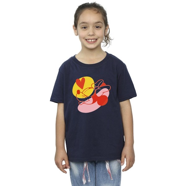 Disney Girls Minnie Mouse Tongue Heart Bomull T-shirt 12-13 År Navy Blue 12-13 Years