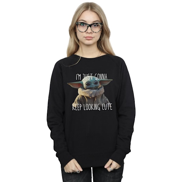 Star Wars Dam/Damer The Mandalorian Keep Looking Cute Sweatshirt Black XL