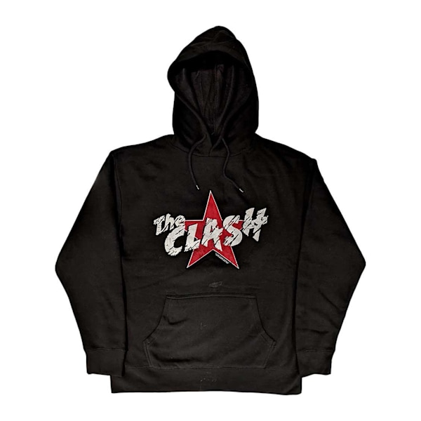 The Clash Unisex Vuxen Star Logo Pullover Hoodie XL Svart Black XL