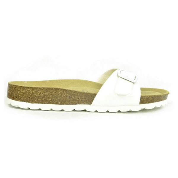 Sanosan Dam/Dam Malaga Lackerade Sandaler 4 UK Vit/Brun White/Brown 4 UK