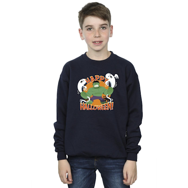 Marvel Boys Hulk Happy Halloween Sweatshirt 7-8 år Marinblå Navy Blue 7-8 Years