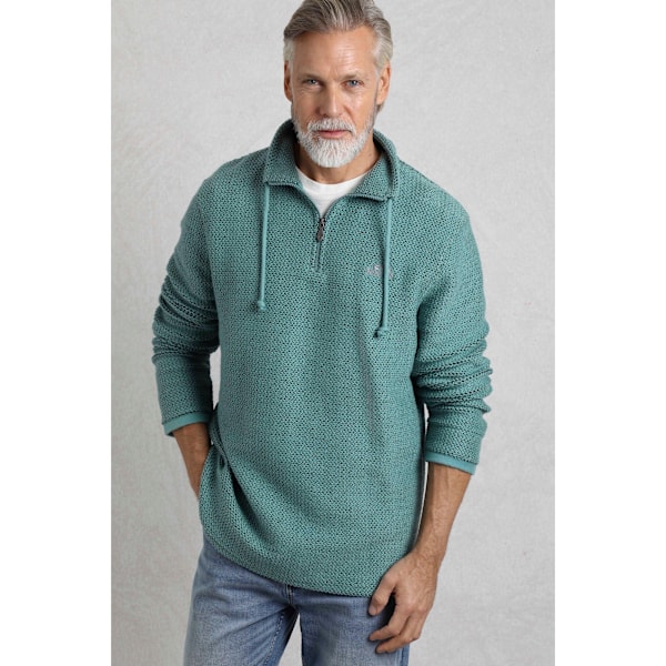 Weird Fish Herr Cruiser Macaroni Quarter Zip Pullover M Antik Antique Moss M