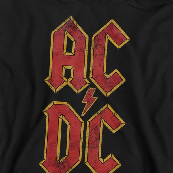 AC/DC Barn/Barn Logo Stack Tröja med Huva 7-8 År Marinblå Navy 7-8 Years