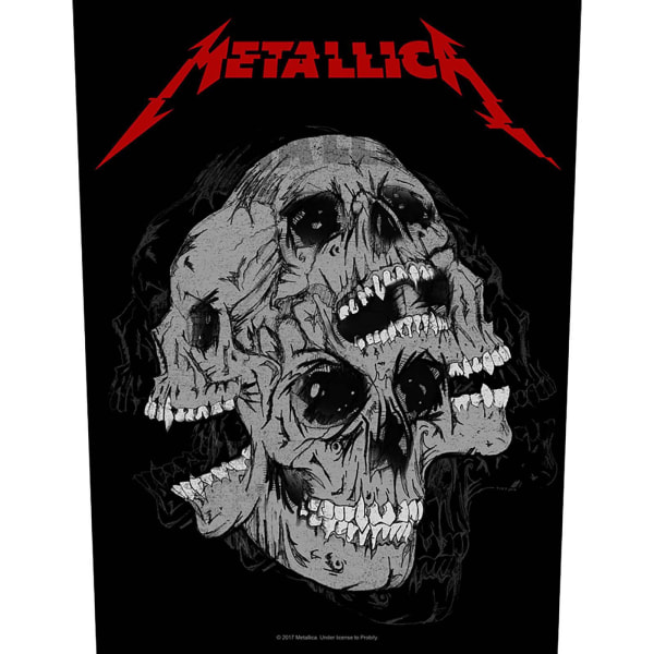 Metallica Skulls Patch One Size Svart/Ljusgrå/Röd Black/Light Grey/Red One Size