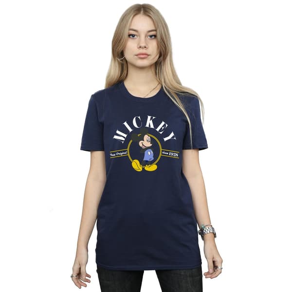Disney Dam/Dam Mickey Mouse True Original Bomull Boyfrien Navy Blue XXL