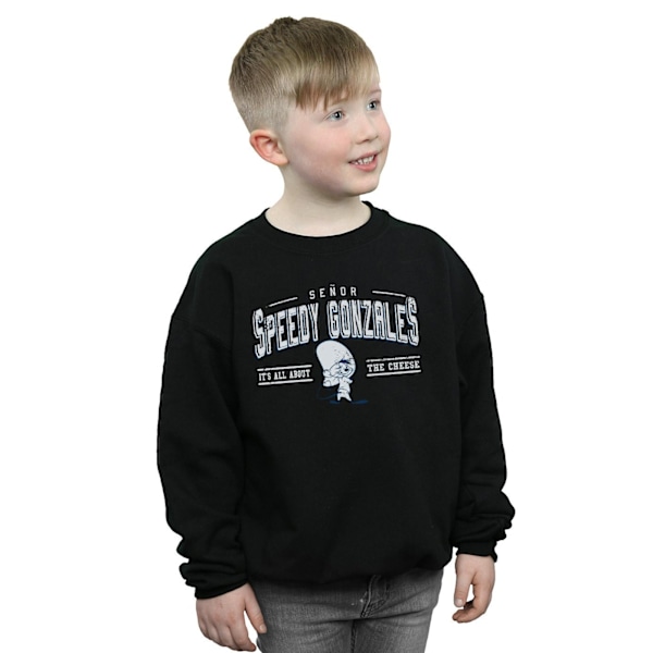 Looney Tunes Boys Speedy Gonzales All About Cheese Sweatshirt 5 Black 5-6 Years