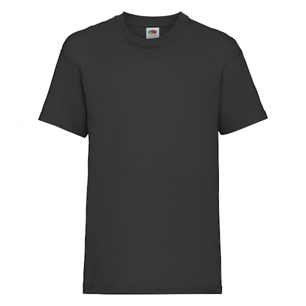 Fruit Of The Loom Barn/Barn Unisex Valueweight Kortärmad T-shirt Black 14-15