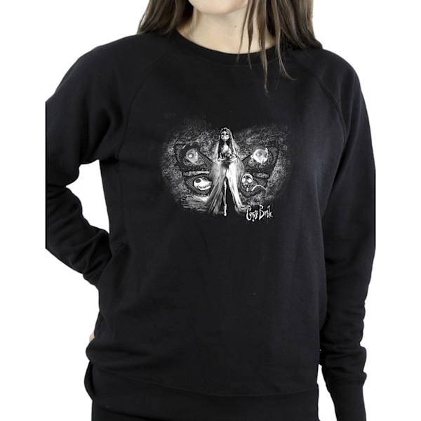 Corpse Bride Dam/Damer Emily Butterfly Sweatshirt S Svart Black S