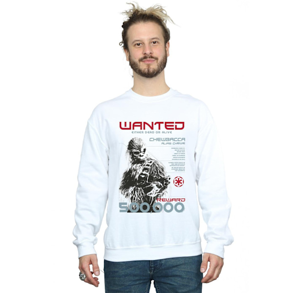 Star Wars Herr Han Solo Chewie Wanted Sweatshirt 4XL Vit White 4XL