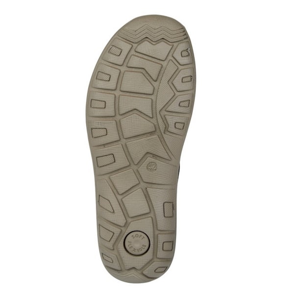 Roamers herr läder touch fäste sandaler 7 UK brun Brown 7 UK