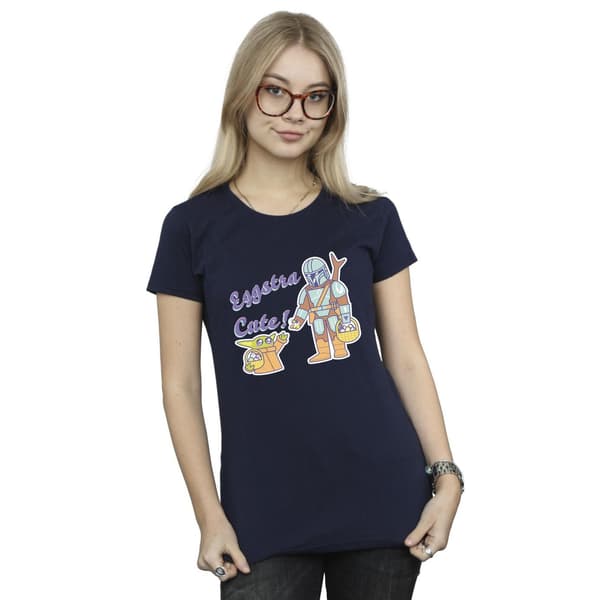 Star Wars Dam/Dam The Mandalorian Eggstra Cute Grogu Bomull Navy Blue S