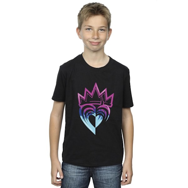 Disney Boys Descendants Rosa Krona T-shirt 9-11 År Svart Black 9-11 Years