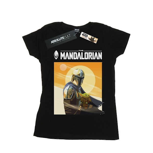 Star Wars Dam/Kvinnor The Mandalorian The Child Two Moons Bomullströja Black XXL