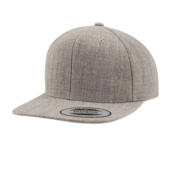 Flexfit Classic Snapback keps för män, en storlek, gråmelerad/gråmelerad Heather Grey/Heather Grey One Size