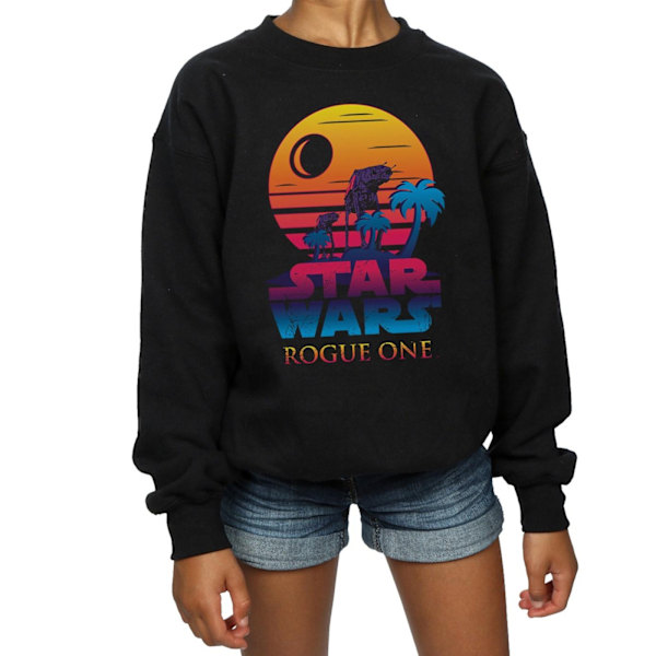 Star Wars Girls Rogue One Logo Sunset Sweatshirt 12-13 år Bl Black 12-13 Years