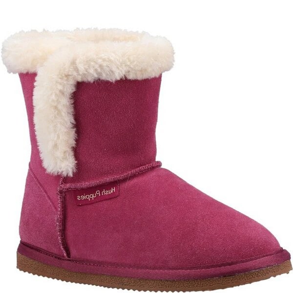 Hush Puppies Flickor Ashlynn Mocka Tofflor 3 UK Rosa Rose 3 UK