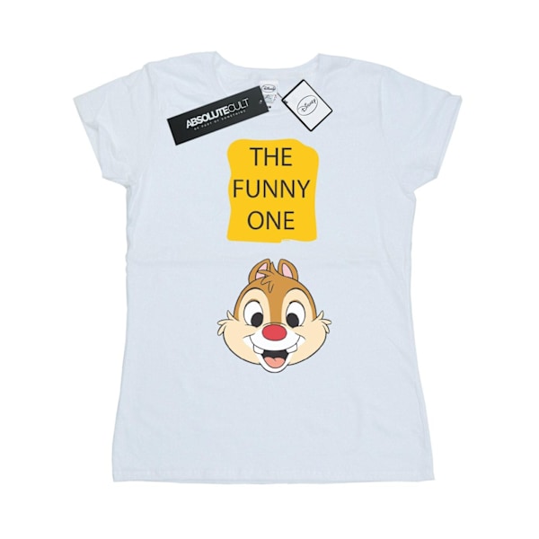 Disney Dam/Damer Chip N Dale The Funny One Bomull T-shirt X White XXL