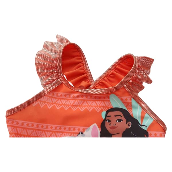Moana badedräkt för flickor med stamtryck, 3-4 år, röd Red 3-4 Years
