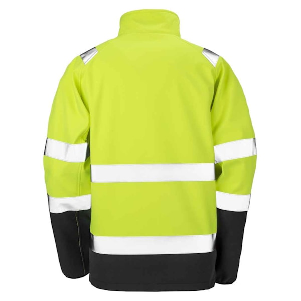 Result Vuxen Safe-Guard Säkerhet Mjuk Skaljacka 4XL Fluorescerande Fluorescent Yellow/Black 4XL