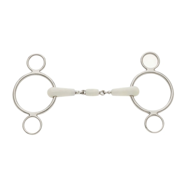 Lorina Flexi Peanut Joint 2 Ring Continental Hästbett 6in Silv Silver 6in
