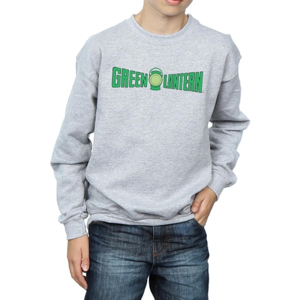 DC Comics Boys Green Lantern Text Logo Sweatshirt 7-8 Years Spo Sports Grey 7-8 Years