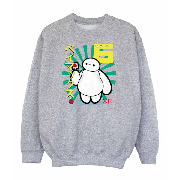 Big Hero 6 Pojkar Baymax Klubba Sweatshirt 9-11 År Sport Grå Sports Grey 9-11 Years