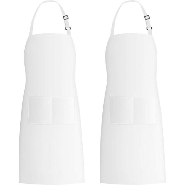 Bullet Reeva bomullsförkläde (2-pack) 65 x 90 cm Vit White 65 x 90 cm