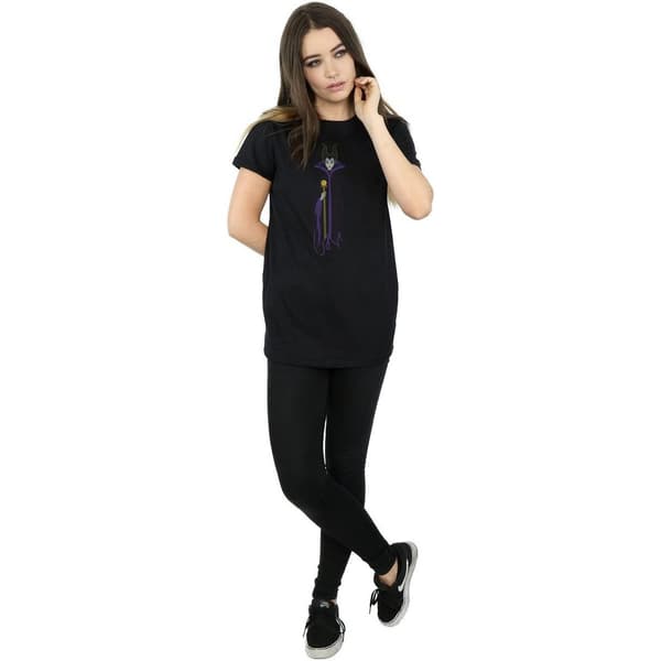Sleeping Beauty Dam/Damer Klassisk Maleficent Bomull Boyfrie Black S