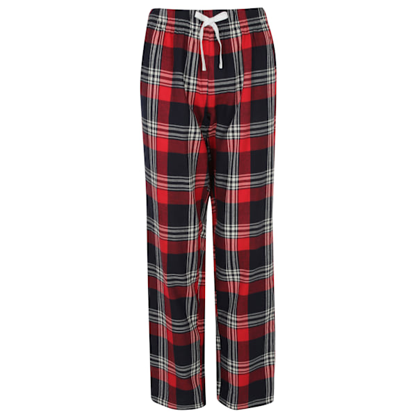 SF Dam/Kvinna Tartan Lounge Byxor M Röd/Marinblå Red/Navy M