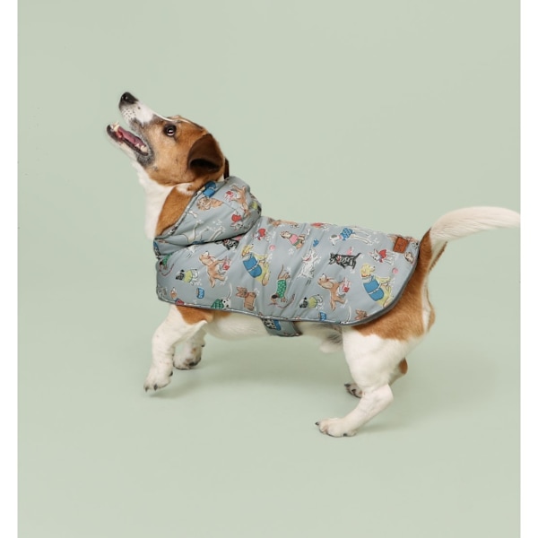 Cath Kidston Hundregnjacka med Fleece Inner och Läder Label X Multicoloured XS
