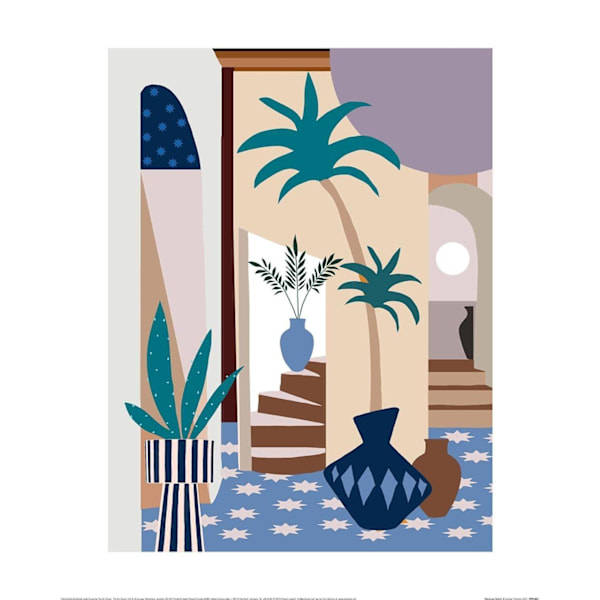 Summer Thornton Moroccan Night Print 50cm x 40cm Blå/Grön/Brun Blue/Green/Brown 50cm x 40cm