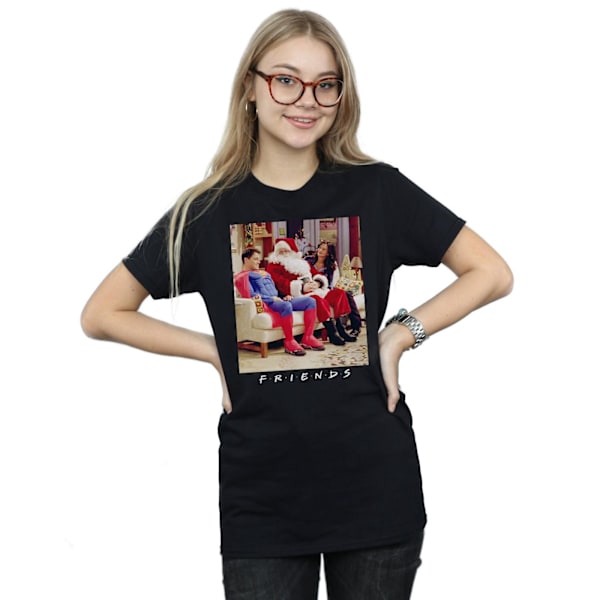 Friends Dam/Damer Superman Och Jultomten Bomull Boyfriend T-shirt Black 3XL