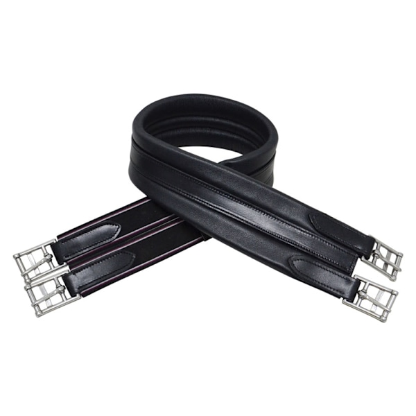 HyCOMFORT Läderpaddad Dubbel Elastisk Atherstone Sadelgjord 40 Black 40in