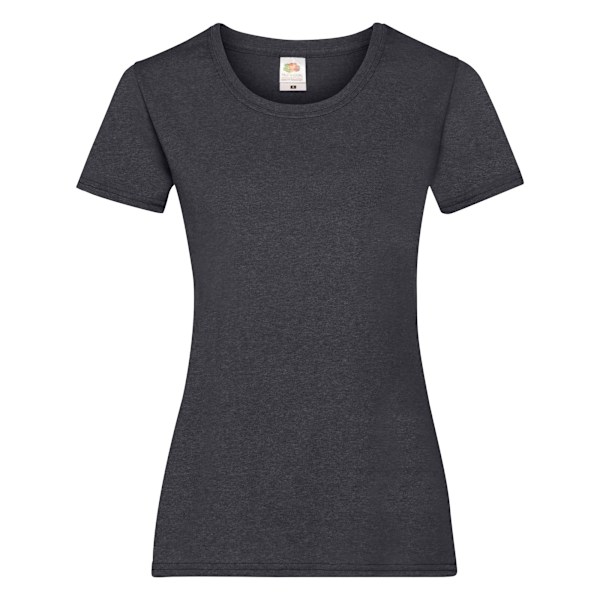 Fruit Of The Loom Dam/Kvinnors Lady-Fit Valueweight Kortärmad T-shirt Dark Heather L