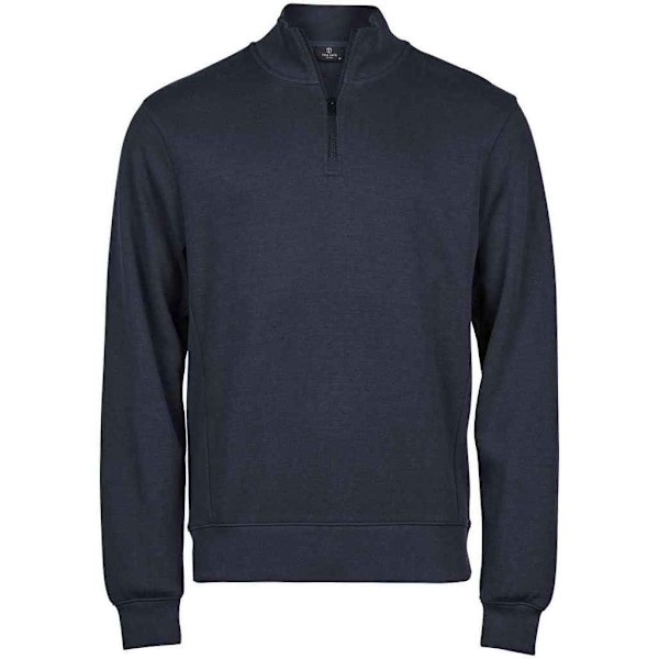 Tee Jays Herr Ribber Interlock Halv Zip Sweatshirt XXL Marinblå Navy XXL