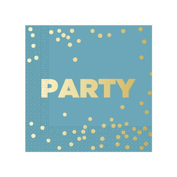 Procos Party guldfolieservetter (förpackning med 16) One Size blå/guld Blue/Gold One Size