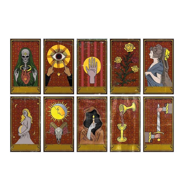 Fiestas Guirca Tarotkort (10-pack) One Size Flerfärgad Multicoloured One Size