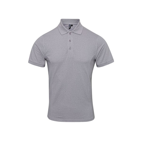 Premier Mens Coolchecker Plus Pique Polo Med CoolPlus XL Silver Silver XL