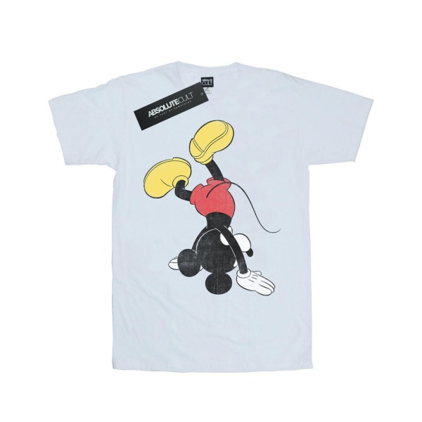 Disney Dam/Damer Mickey Mouse Upp och Ner Bomull Pojkvän White XL